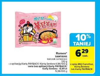 Carrefour Ramen samyang kurczak carbonara oferta