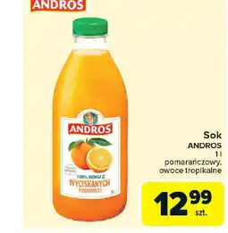 Carrefour Sok andros pomarańczowy, owoce tropikalne oferta