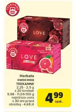 Carrefour Herbata pomegranate Teekanne love oferta