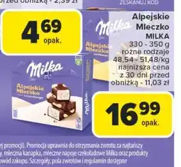 Carrefour Czekoladki waniliowe Milka alpejskie mleczko oferta