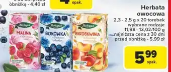 Carrefour Herbata malina z kwiatem róży Herbapol oferta