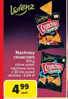 Carrefour Chipsy chilli Crunchips nachos oferta