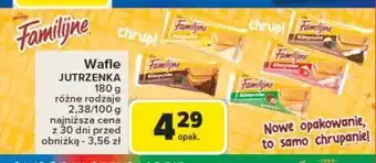 Carrefour Wafle kakaowo-śmietankowe Jutrzenka familijne oferta