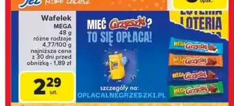 Carrefour Wafelek kakaowy w czekoladzie deserowej Grześki mega oferta