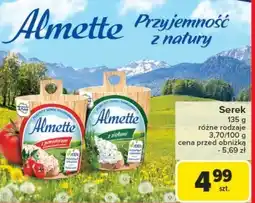 Carrefour Serek z pomidorami dojrzewającymi w słońcu Hochland almette oferta