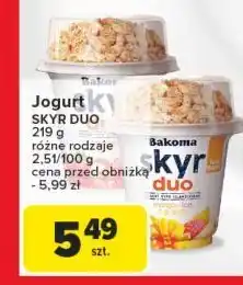 Carrefour Jogurt duo truskawka-mango liczi Bakoma skyr oferta