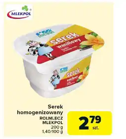 Carrefour Serek homogenizowany rolmlecz mlekpol oferta