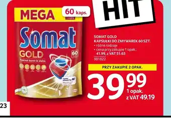 Selgros Kapsułki do zmywarki Somat oferta