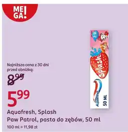 Rossmann Pasta do zębów Aquafresh oferta