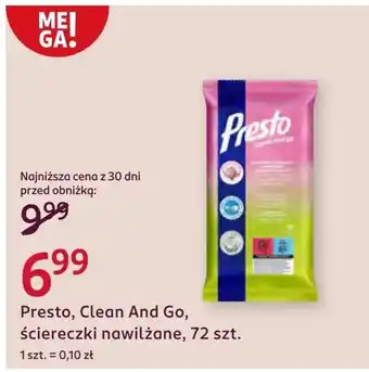 Rossmann Ściereczka nawilżana Presto oferta