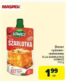 Carrefour Deser ryżowo-owocowy à la szarlotka łowicz oferta