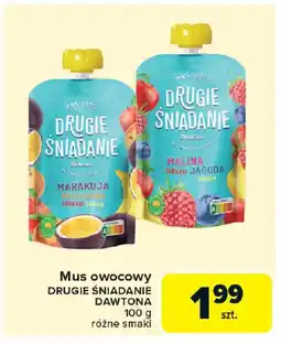 Carrefour Mus owocowy drugie śniadanie dawtona oferta