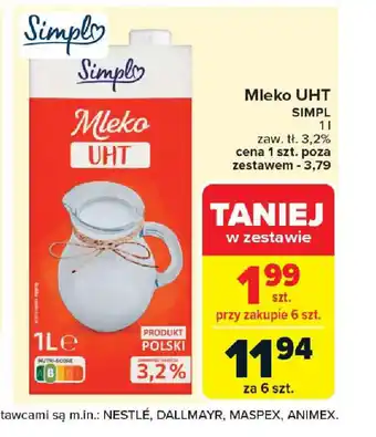 Carrefour Mleko uht simpl oferta