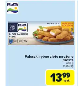 Carrefour Paluszki rybne złote mrożone frosta oferta