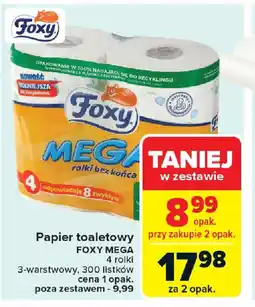 Carrefour Papier toaletowy foxy mega oferta