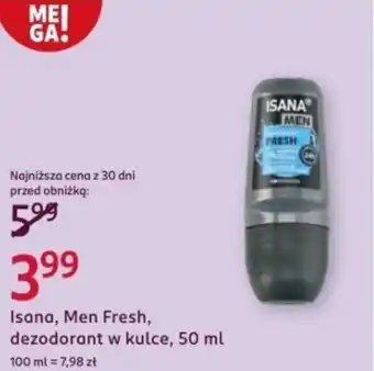 Rossmann Isana, Men Fresh, dezodorant w kulce oferta