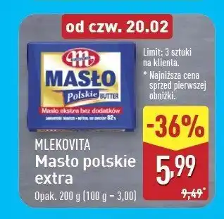 ALDI Masło ekstra Mlekovita masło polskie oferta