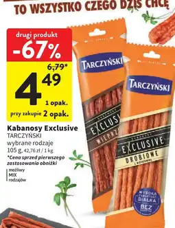 Intermarche Kabanosy drobiowe Tarczyński exclusive oferta