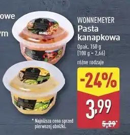 ALDI Pasta kanapkowa jajeczna ze szczypiorkiem Wonnemeyer feinkost oferta