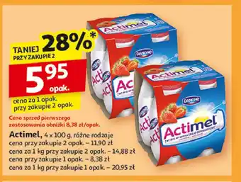 Auchan Jogurt truskawka Danone actimel oferta