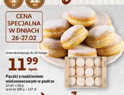 Auchan Pączki z nadzieniem z pudrem oferta