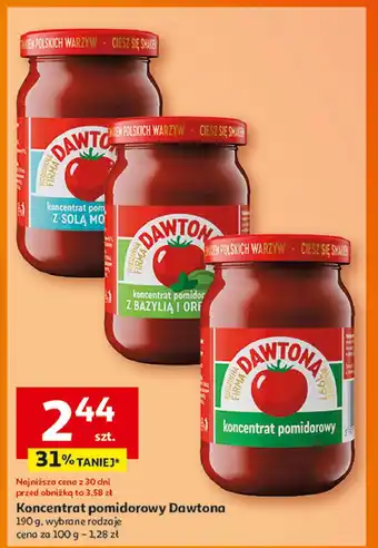 Auchan Koncentrat pomidorowy z solą morską Dawtona oferta