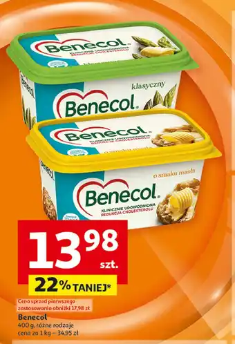 Auchan Margaryna Benecol o smaku masła Benecol raisio oferta