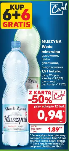 Kaufland Woda niegazowana Muszyna oferta