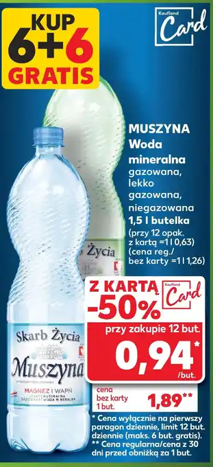 Kaufland Woda niegazowana Muszyna oferta