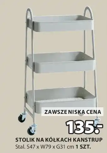 JYSK Stolik na kółkach kanstrup oferta