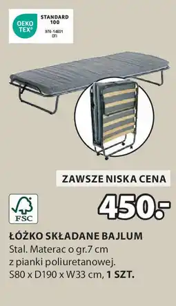 JYSK ŁÓŻKO SKŁADANE BAJLUM oferta