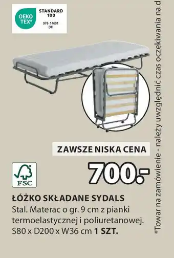 JYSK Łóżko składane sydals oferta