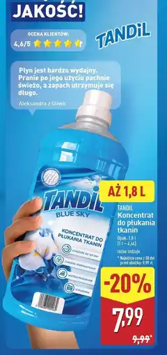 ALDI Koncentrat do płukania tkanin blue sky Tandil oferta