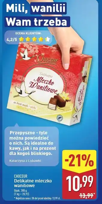 ALDI Mleczko delikatne waniliowe Choceur oferta