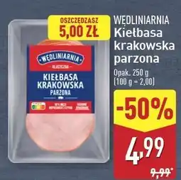 ALDI Kiełbasa krakowska parzona Wędliniarnia Classic oferta