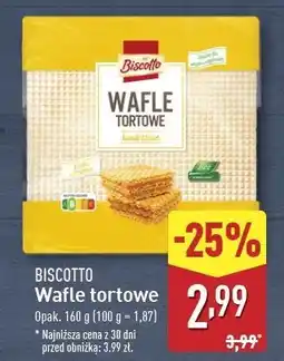 ALDI Wafle tortowe kwadratowe Biscotto oferta