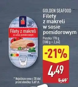 ALDI Filety z makreli w sosie pomidorowym Golden Seafood oferta