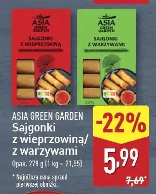 ALDI Sajgonki z wieprzowiną Asia Green Garden oferta