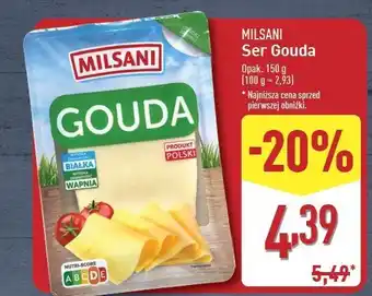 ALDI Ser gouda plastry Milsani oferta