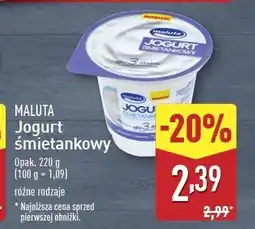 ALDI Jogurt śmietankowy Maluta oferta