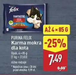 ALDI Karma dla kota wołowina i kurczak Purina Felix Fantastic oferta