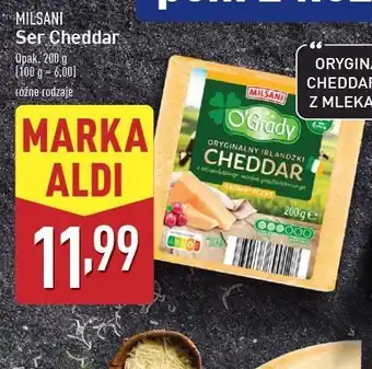 ALDI Ser cheddar aromatyczny Milsani oferta