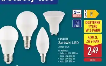 ALDI Żarówka led e27 7.3w kulka Casalux oferta