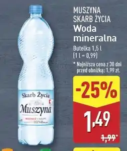 ALDI Woda lekko gazowana Muszyna Skarb Życia oferta