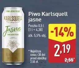 ALDI Piwo Karlsquell Jasne Pełne oferta