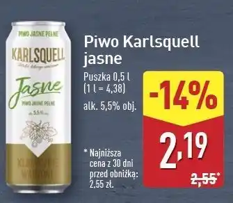 ALDI Piwo Karlsquell Jasne Pełne oferta