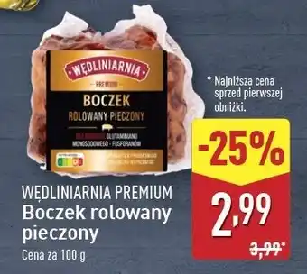 ALDI Boczek rolowany pieczony Wędliniarnia Premium oferta