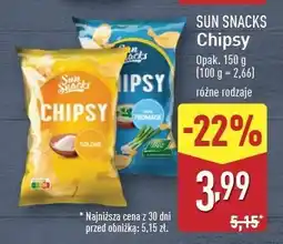 ALDI Chipsy fromage Sun Snacks oferta