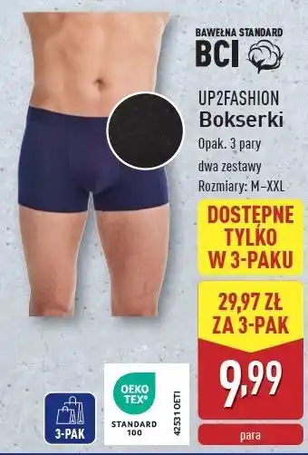 ALDI Bokserki męskie m-xxl Up2Fashion oferta