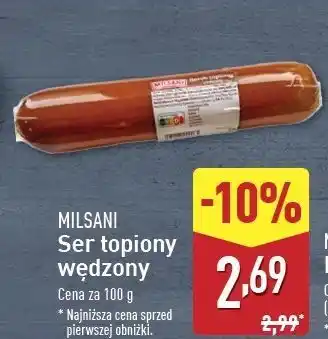 ALDI Ser topiony wędzony Milsani oferta